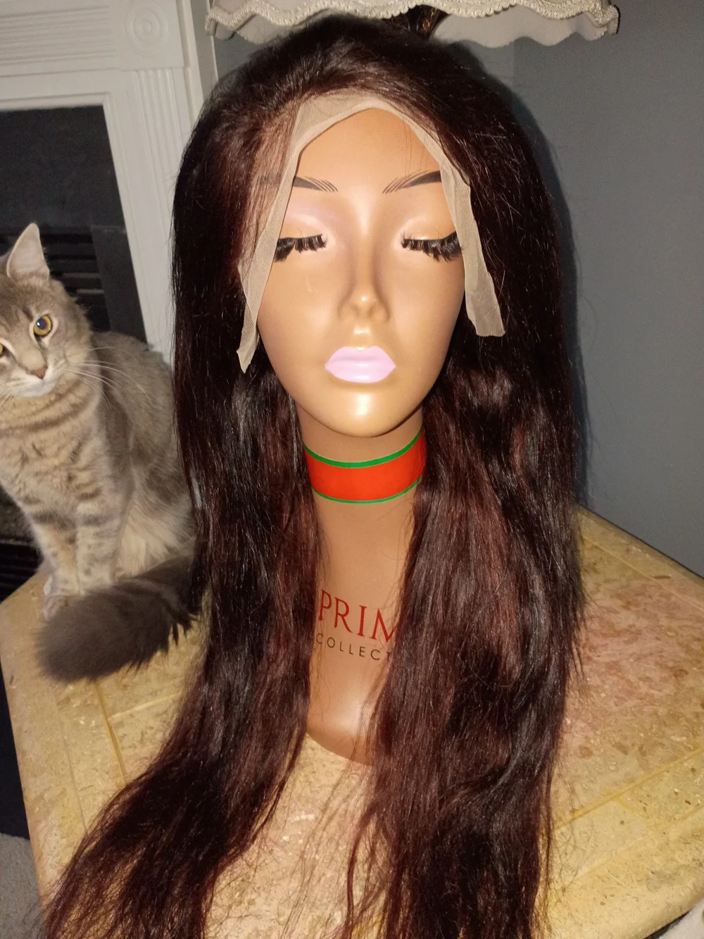 Lace Front Wig in Dark Brown with Natural Hairline